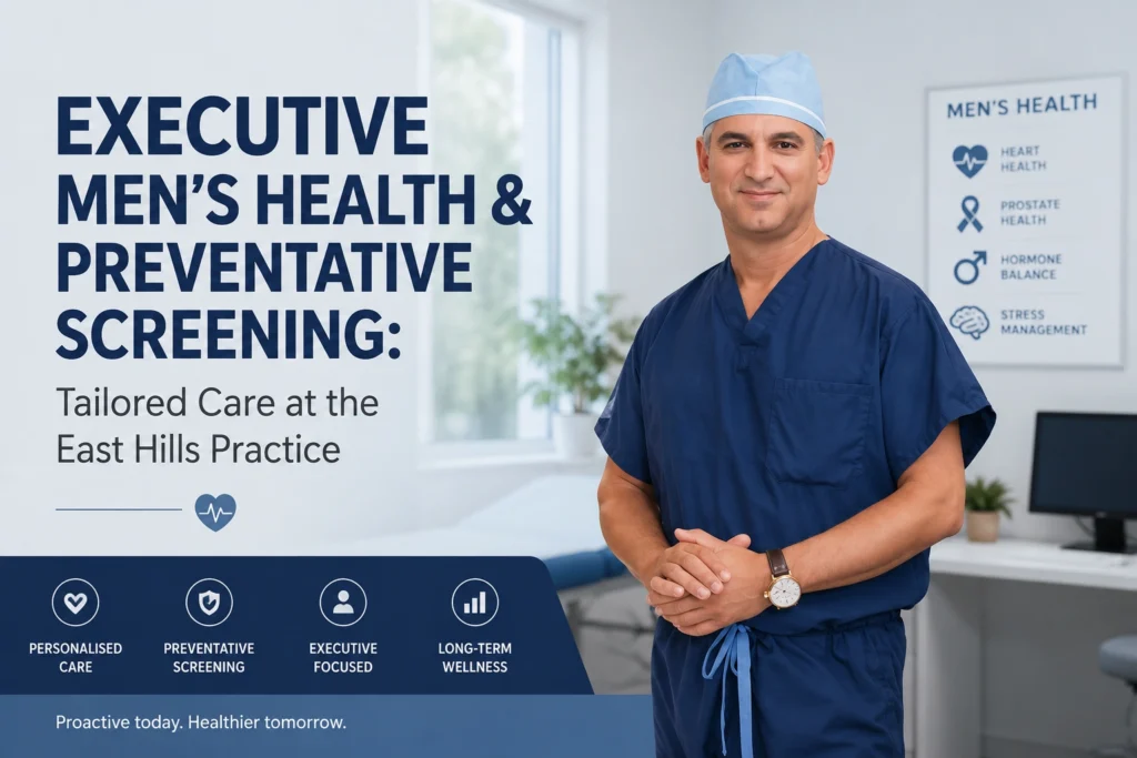 Executive Men’s Health & Preventative Screening: Tailored Care at the East Hills Practice